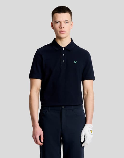 Lyle & Scott polo de golf de manga corta azul marino oscuro, 2 de 5
