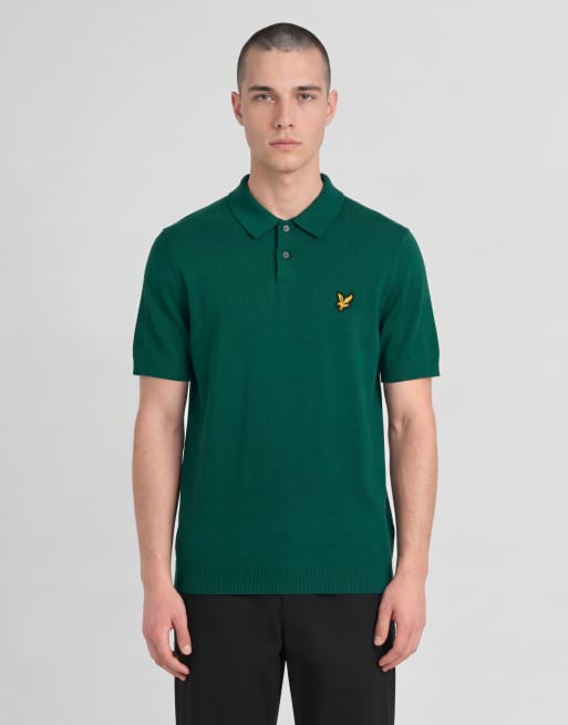 Lyle & Scott - Polo di peso medio in maglia verde, 2 di 6
