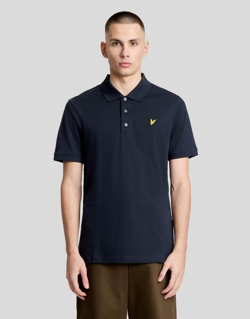 Lyle & Scott polo en jersey à manches courtes en bleu marine foncé, 2 de 6