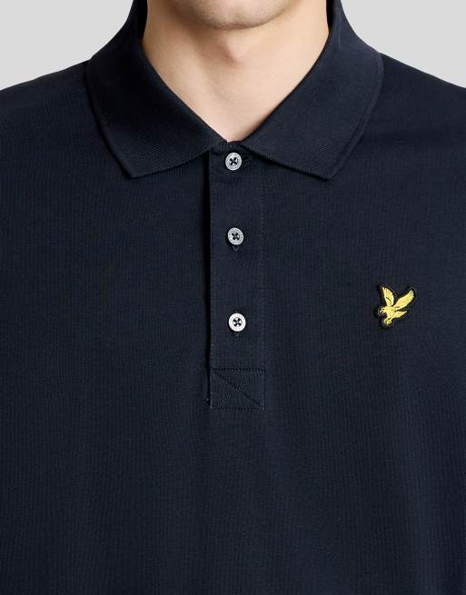 Lyle & Scott polo en jersey à manches courtes en bleu marine foncé, 6 de 6