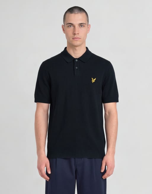 Lyle & Scott polo en maille bleu marine foncé, 2 de 6