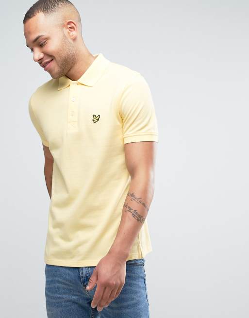 Lyle Scott Polo en piqu coupe classique avec logo aigle Jaune