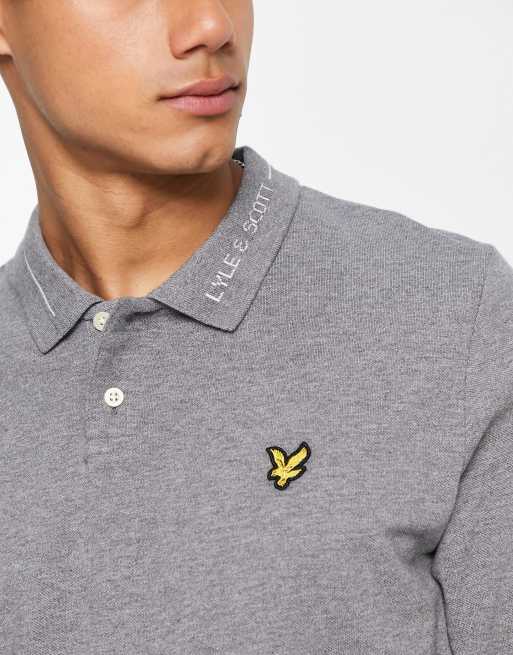 Grey lyle and scott polo sale