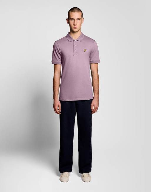 Lyle & Scott polo liso de manga corta en rosa claro, 2 de 5