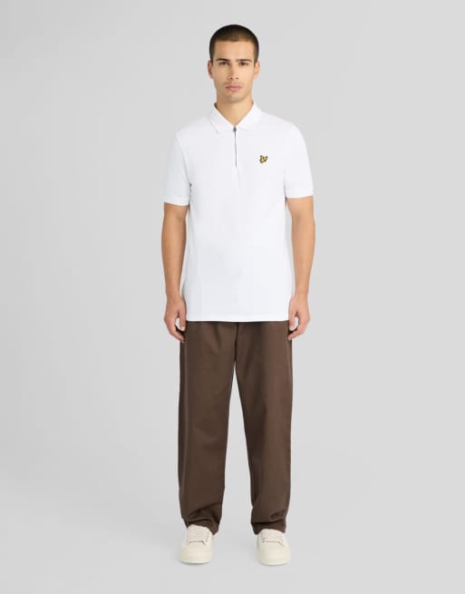 Lyle & Scott polo manches courtes à demi-zip blanc, 2 de 6