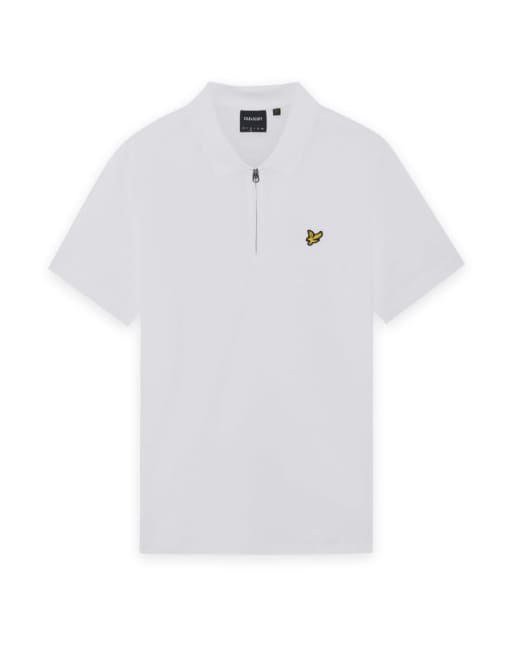 Lyle & Scott polo manches courtes à demi-zip blanc, 5 de 6