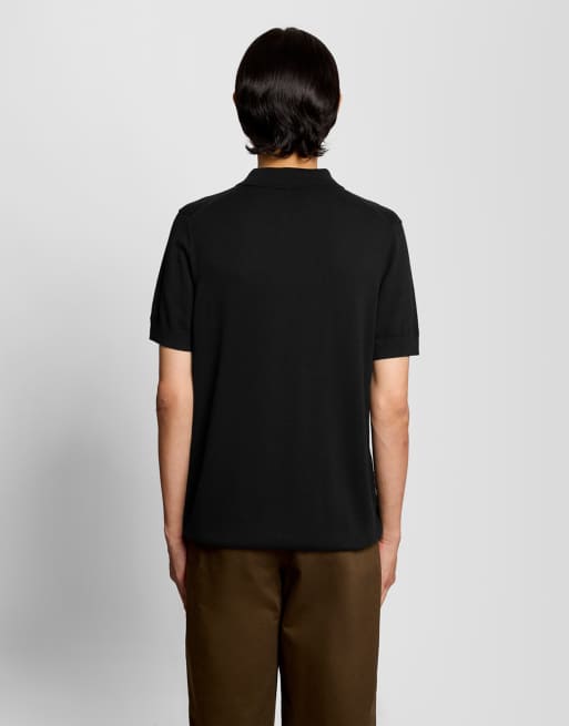 Lyle & Scott - Polo manches courtes en maille de coton - Noir de jais, 4 de 7
