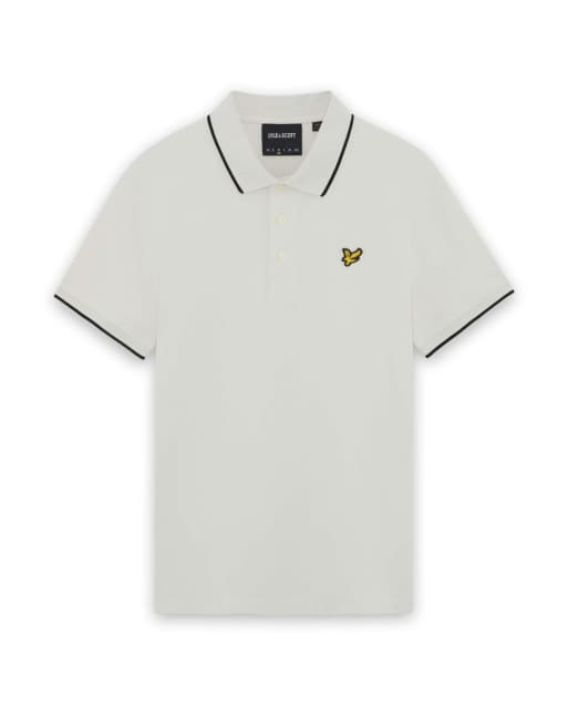 Lyle & Scott polo shirt à manches courtes avec liserés en y327 gris glacier/noir jet, 5 de 6