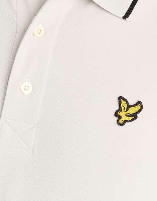 Lyle & Scott polo shirt à manches courtes avec liserés en y327 gris glacier/noir jet, 2 de 7