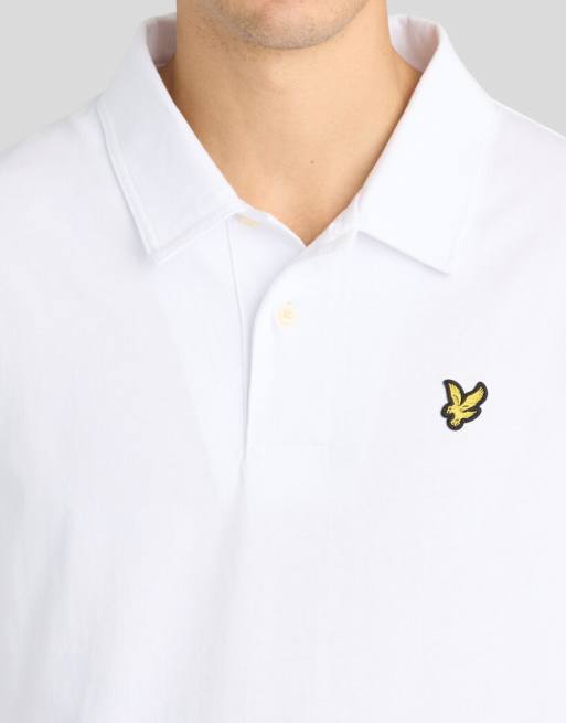Lyle & Scott polo shirt relaxed en jersey à manches courtes en blanc 626, 3 de 6