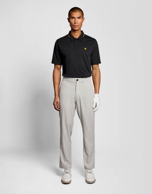 Lyle & Scott - polo técnico de golf con ribete z865 negro azabache, 2 de 7