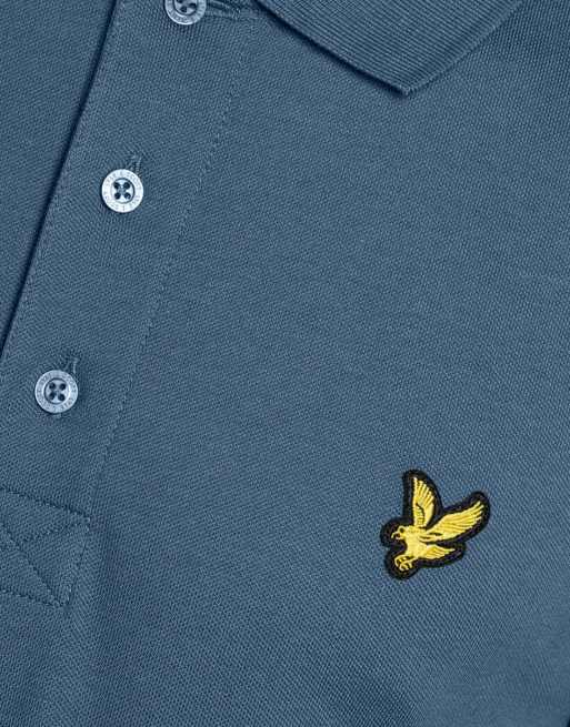 Lyle & Scott polo uni à manches courtes bleu ciel océan, 5 de 6