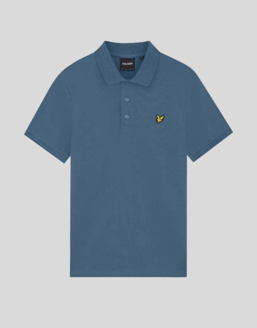 Lyle & Scott polo uni à manches courtes bleu ciel océan, 6 de 6