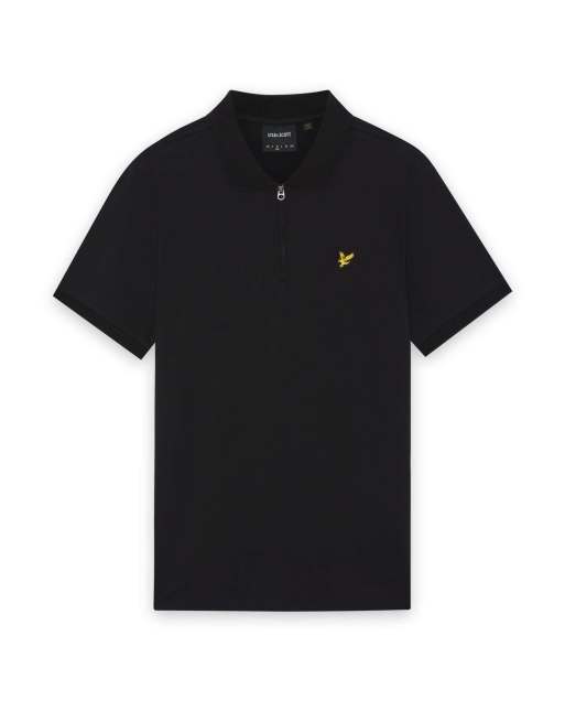 Lyle & Scott Polohemd mit Viertelreißverschluss in Schwarz, 7 von 7