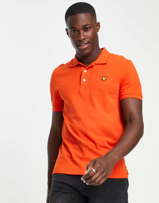 Lyle & Scott – Pomarańczowa koszulka polo