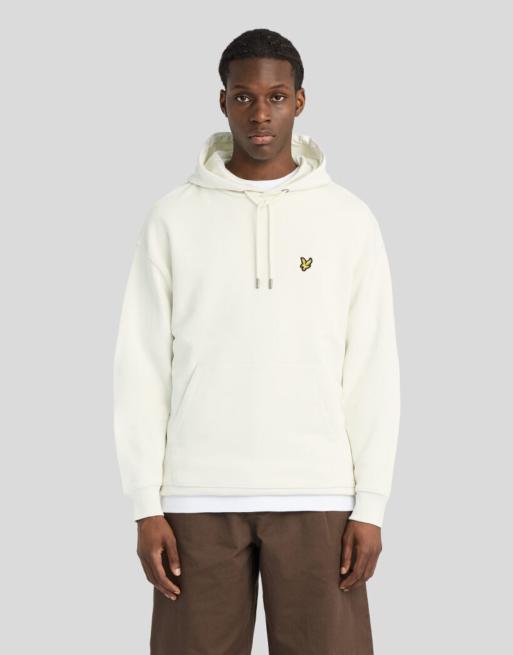 Lyle & Scott prenda intermedia sudadera con capucha tipo jersey de tejido loopback grueso en x008 antarctic, 1 de 6