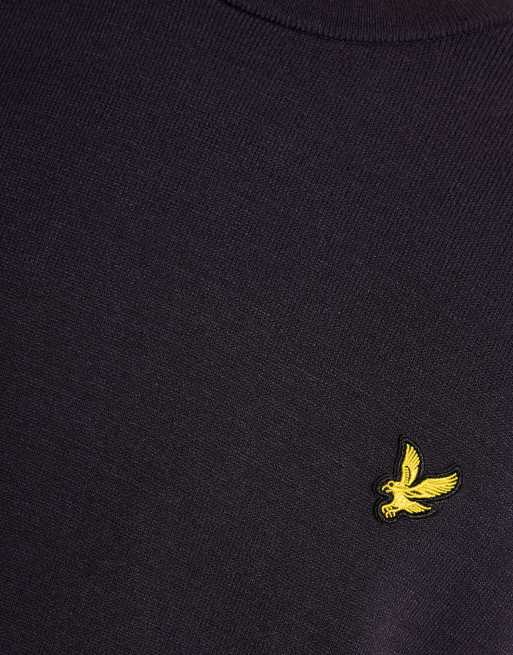 Lyle & Scott pull en maille mi-épaisse coupe décontractée à manches courtes en z271 bleu marine foncé, 6 de 6