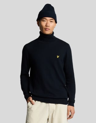 Lyle & Scott Herren Blau Pull Mit Rundhalsausschnitt Aus Baumwolle Und Merinowolle - Bild 7