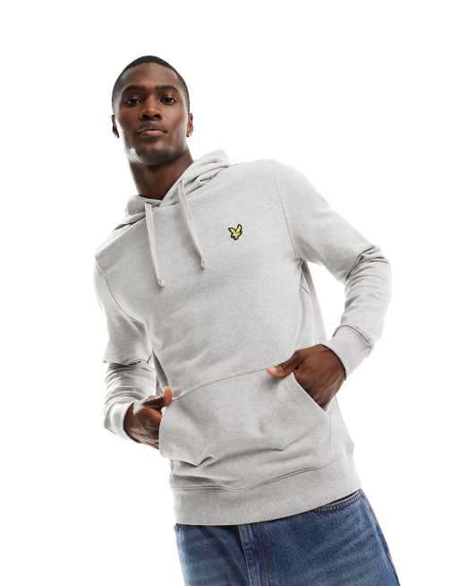 Lyle and scott hot sale grey hoodie