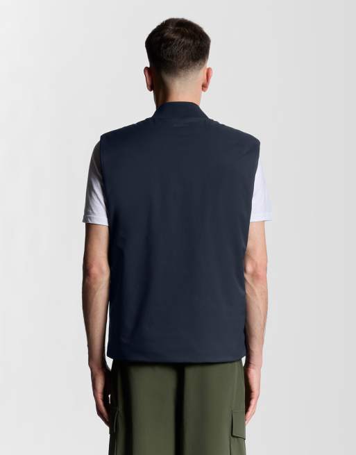 Lyle & Scott quilted shell gilet in  dark navy  