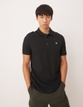 [Lyle & Scott] Lyle & Scott Rally tipped polo shirt in black S Black