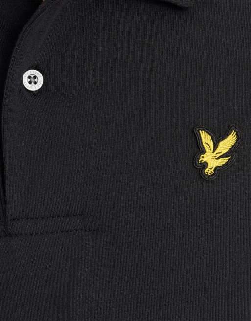 Lyle & Scott relaxed jersey poloshirt met korte mouwen in gitzwart, 6 van 6