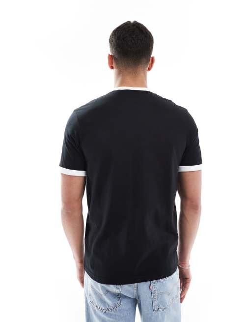 Lyle & Scott ringer t-shirt in black/white   , 3 of 4