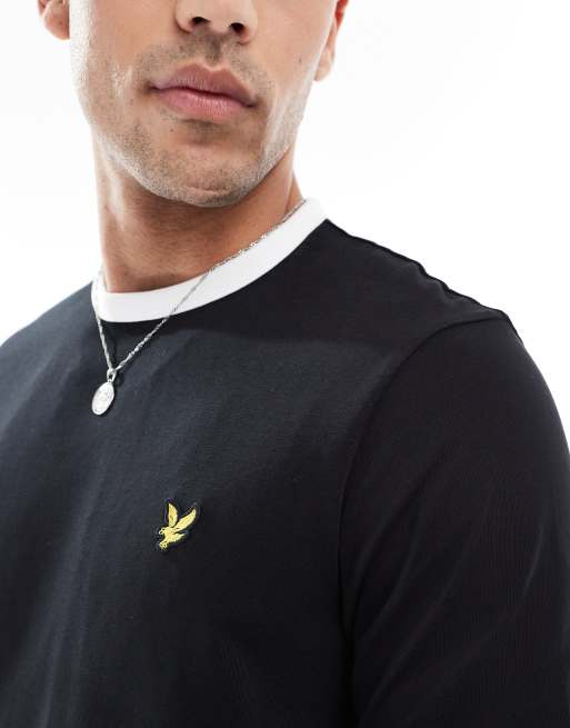 Lyle & Scott ringer t-shirt in black/white   , 4 of 4