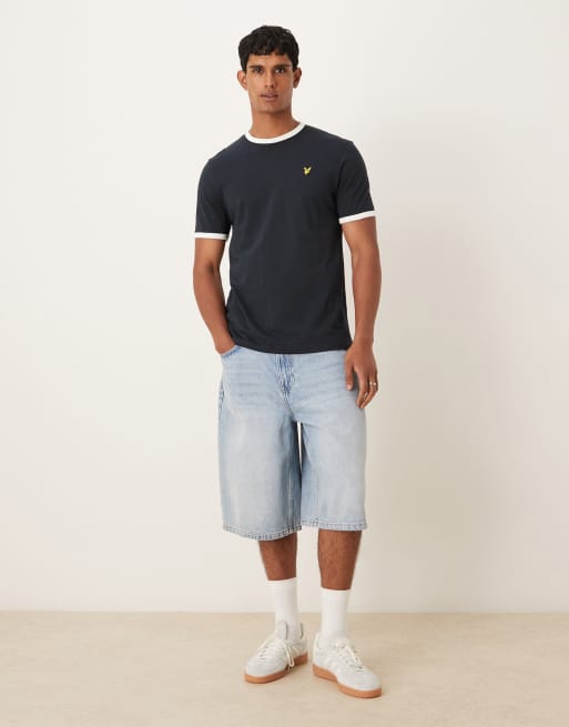Lyle & Scott  ringer t-shirt in  dark navy/ white   , 2 of 5