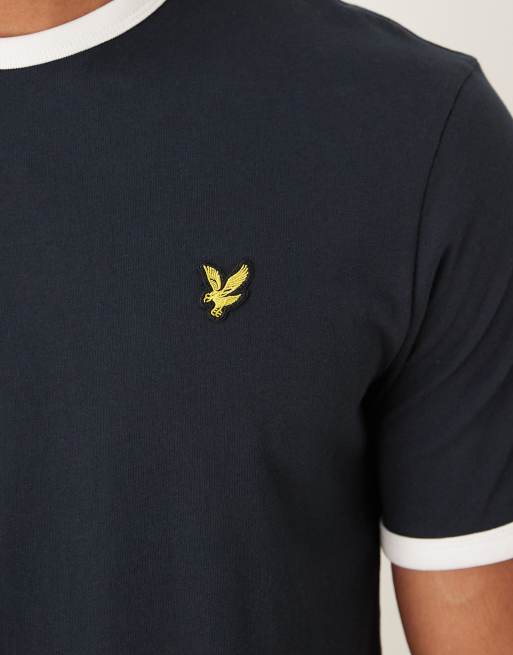 Lyle & Scott  ringer t-shirt in  dark navy/ white   , 5 of 5