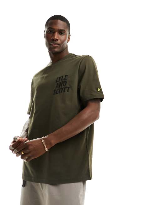 Lyle & Scott Ripple Logo T-Shirt in Green