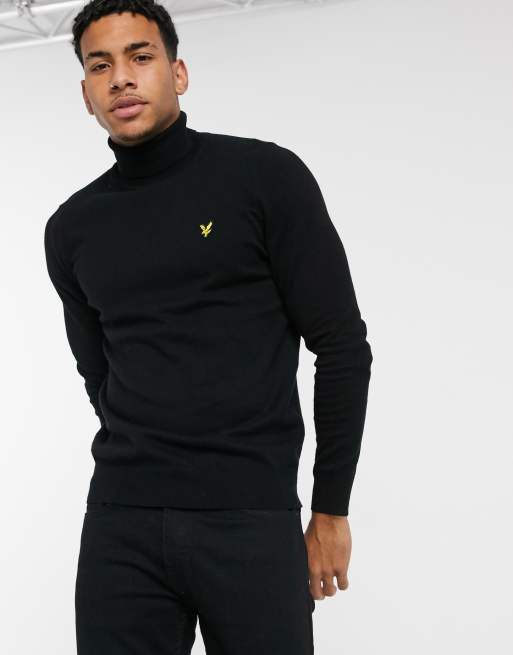 Lyle Scott roll neck jumper in black