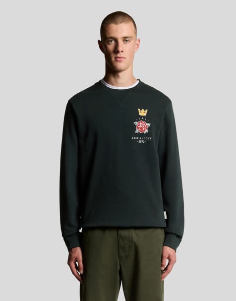 Lyle & Scott  rose and crown graphic crew neck in  dark navy - view 1