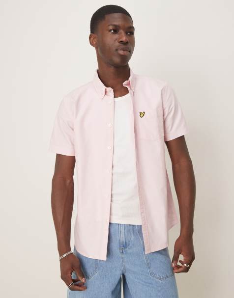 Lyle & Scott Short Sleeve Oxford Shirt in pink