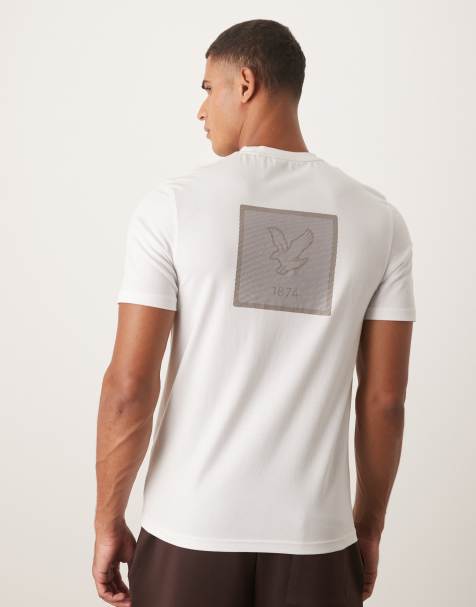 Lyle & Scott  rubberised logo graphic t-shirt in  white - view 1