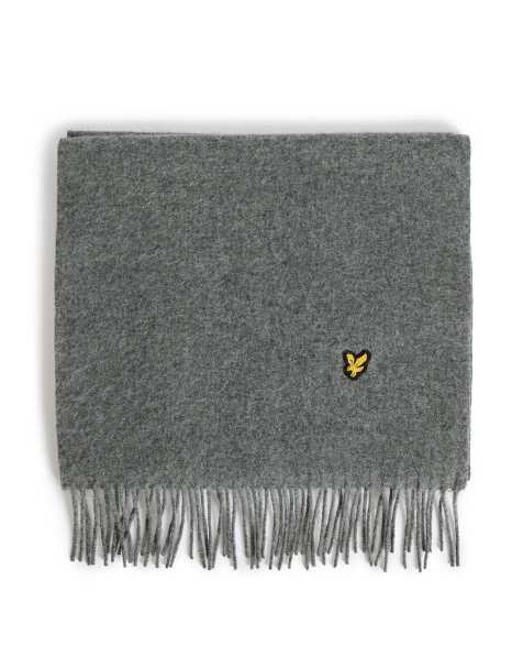 Lyle & Scott Scarves plain lambswool scarf in t28 mid grey marl - view 1