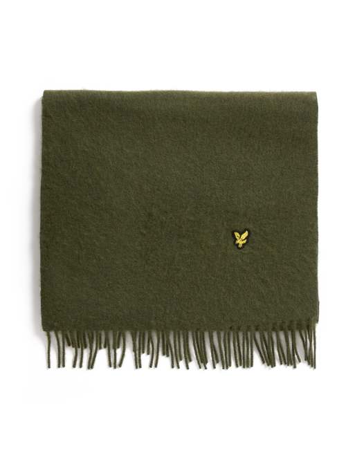 Lyle & Scott Scarves plain lambswool scarf in x848 deep depths