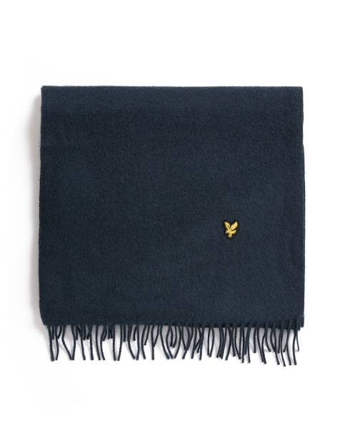 Lyle & Scott Scarves plain lambswool scarf in z271 dark navy - view 1