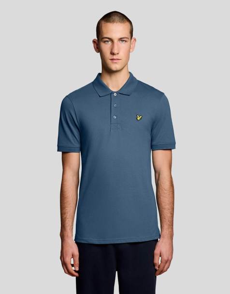 Lyle & Scott schlichtes Kurzarm-Poloshirt in Ocean Sky - view 1