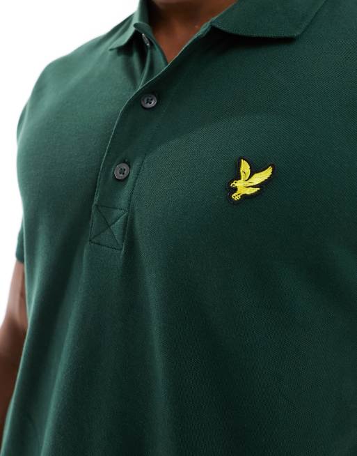 Lyle & Scott – Schlichtes Polohemd in Grün   , 3 von 4