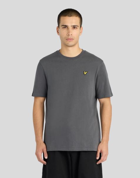 Lyle & Scott schweres T-Shirt mit kurzen Ärmeln in Khaki Smoke - view 1