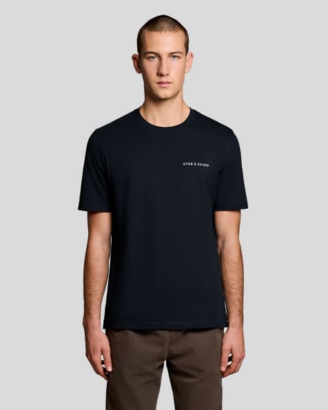 Lyle & Scott script t-shirt in  dark navy  
