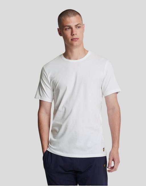 Lyle & Scott set van 3 effen T-shirts met korte mouwen in wit, 2 van 3