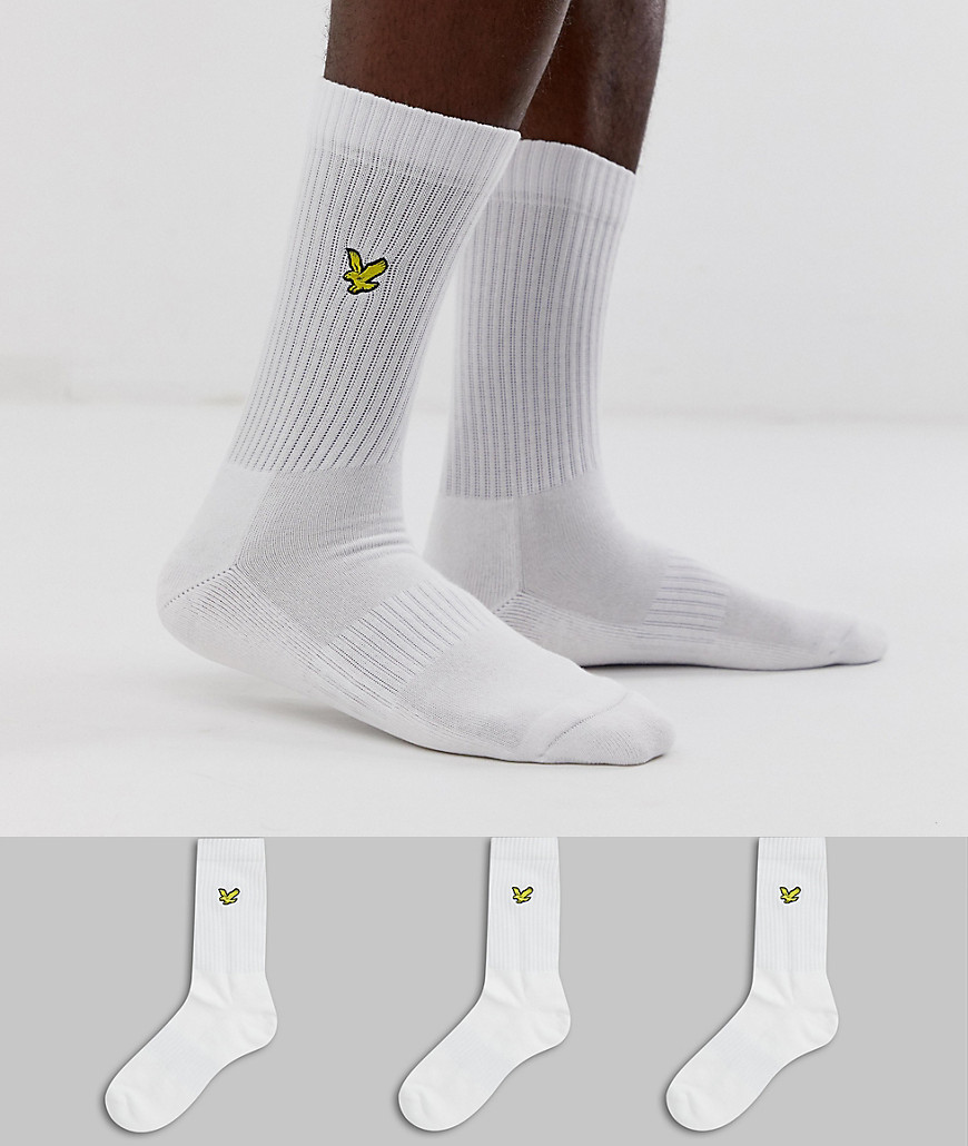 Lyle & Scott - Set van 3 sokken met logo in wit
