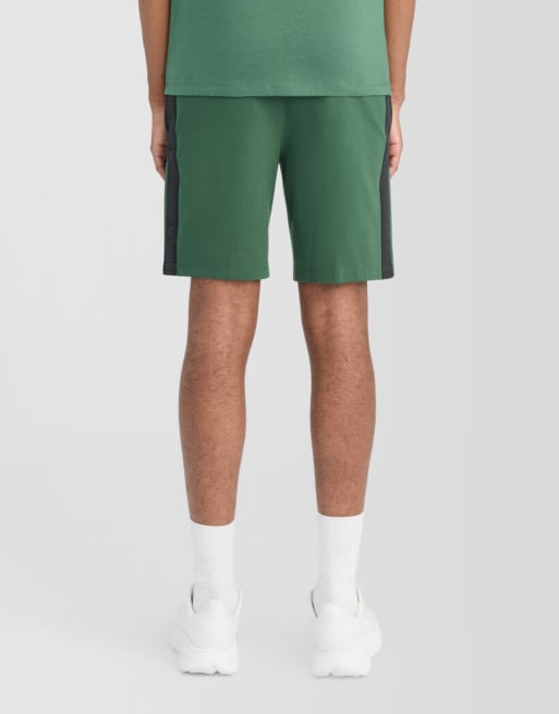 Lyle & Scott short de padel mi-long avec bandes latérales vert canopy z305, 4 de 6