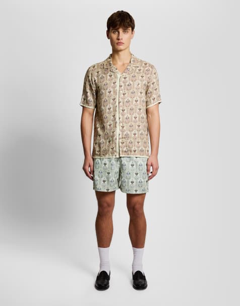 Lyle & Scott Shorts botanical swimshort in y085 tender greens - view 1