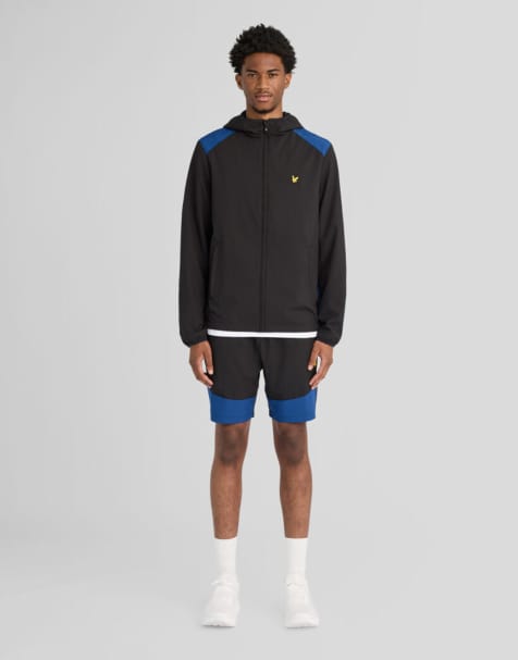 Lyle & Scott Shorts panelled shorts in y393 jet black/ navy peony - view 1