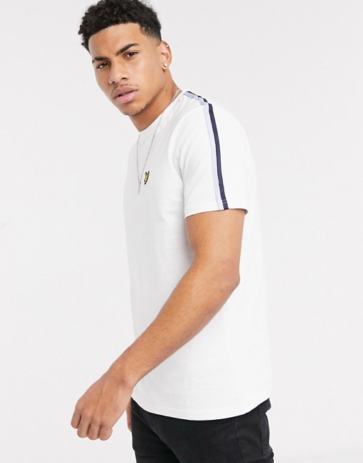 Lyle & Scott side taped t-shirt in white
