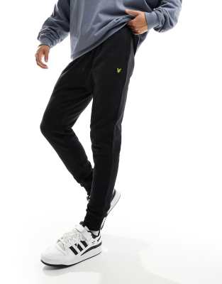 Lyle & Scott slim fit joggers in jet black