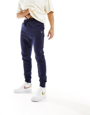 Lyle & Scott slim fit joggers in navy